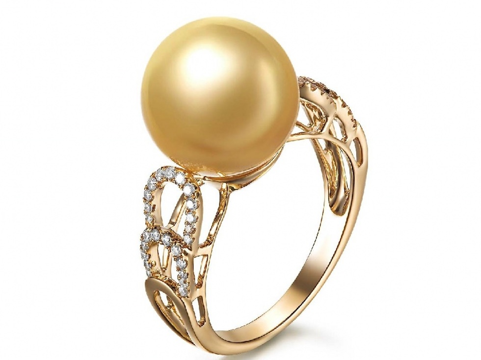 Bettina South Sea Pearl and Diamond Ring